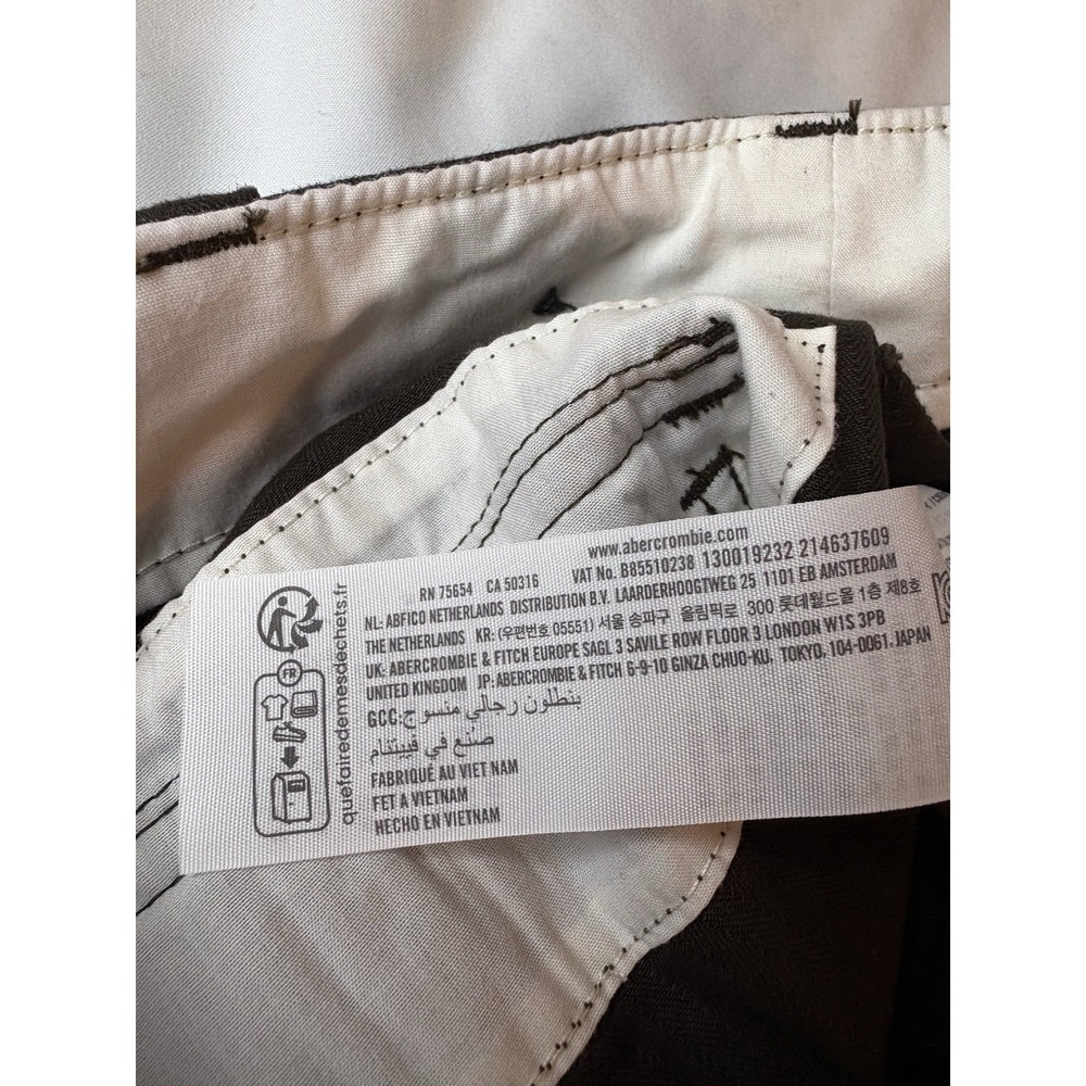 Abercrombie And Fitch Men's Loose Trousers Dark Brown -28W/30L - Picture 6 of 14